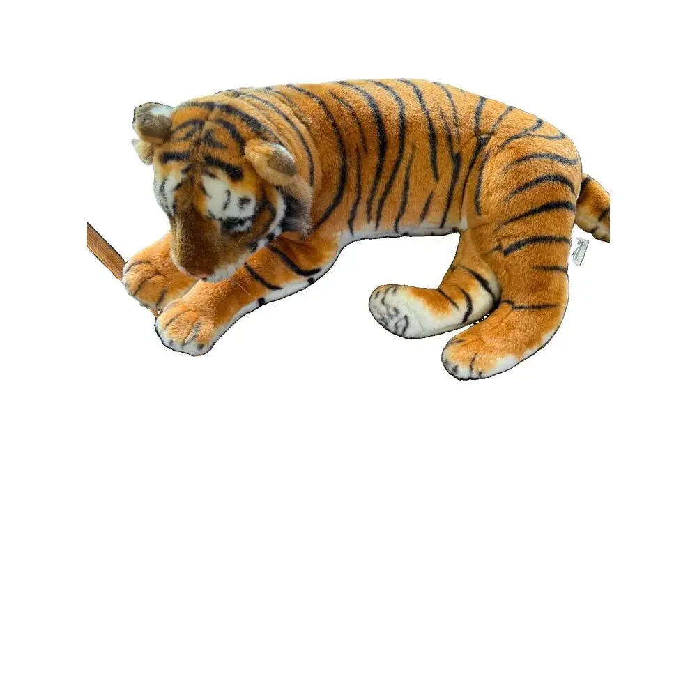 Vtg KellyToy TIGER Large 30” (feet to tush) Plush Stuffed Animal Realistic RARE